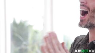 Redhead girl fucked without a condom in the no-condom zone