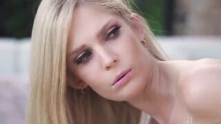 A hot blondie is having sex early in the morning