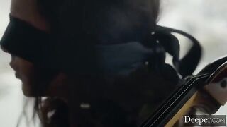 The boss fucks his secretary on the table in the office