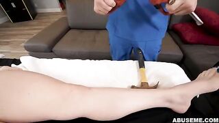 Rough massage with a girl who likes to be dominated