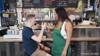Big tits barista is a master of her craft