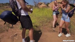 A girl was taken and fucked on the hike