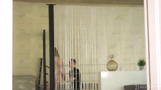 A couple has a threesome with another pair, and everyone is satisfied