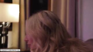 Foot fetish fun with busty blonde Kayley Gunner in stockings
