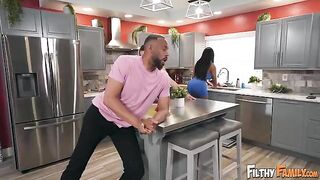 He’s So Big! - He fucked her in the kitchen