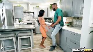 A big black cock in a tight pussy is too much to handle