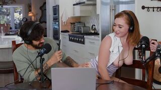 Babe fucked well in a thematic podcast about pussy