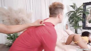 Roomies decide to have a threesome sex with two hot girls