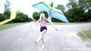 A young nimfomaniac gets horny for outdoor fun