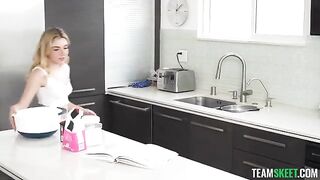 She gets what she wants, a juicy cock and a slice of cake