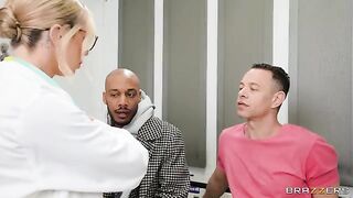 Two girls get fucked by a hot doctor in a steamy threesome