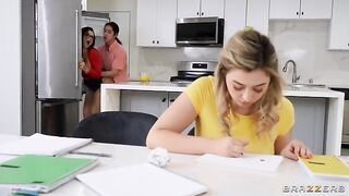 Tutor Tips & Big Natural Tits - unforgettable threesome experience