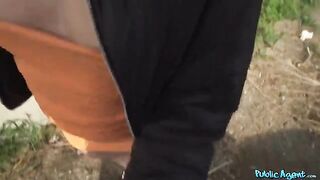 A brunette woman lost her phone on the street and called for help