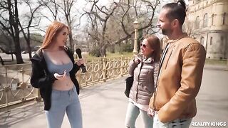 Two redheads have an intense and passionate interboob encounter