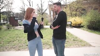 Two redheads have an intense and passionate interboob encounter