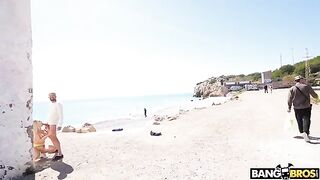 Insane anal sex on the beach in front of everyone