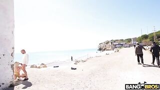 Insane anal sex on the beach in front of everyone