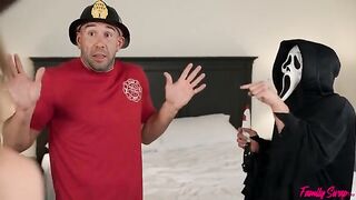 Unexpected visitors for an intimate evening with sexy young ladies