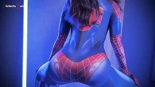The guy in the suit fucked a girl in latex cosplay hard