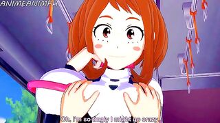 Deku fucks Ochaco Uraraka in an intense scene