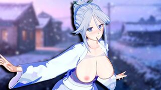 Hentai animation with the beautiful girl Tsurara Shirayuki from Rosario Vampire