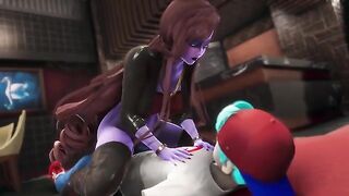 Cheating BF gets punished by his GF’s sexy MILF mom in FNF