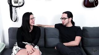 Kylei shoots her first porn with William Vega and Selena Vega for VegasOfCrowley