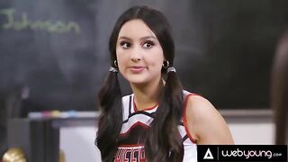 Kendra Spade, Vanna Bardot, and Eliza Ibarra in a wild cheerleader threesome