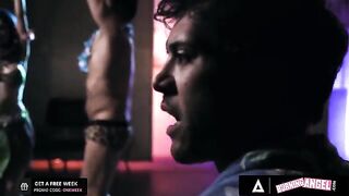 Dancer Jewelz Blu gets her pussy smashed by a huge dick in a bar scene