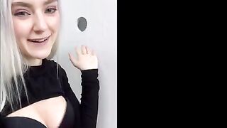 Babe fucks in the fitting room and gets a cumshot on her face