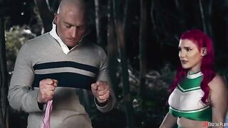 A man fucked a girl in the ass in the recreation area hard