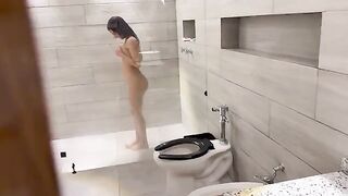 Passionate sex in the shower with a stunning Venezuelan beauty