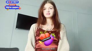 A cute girl in a red dress is asking if you want to know her secret