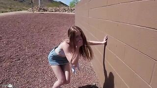 The guy gently caressed the sweet pussy of a young girl with passion