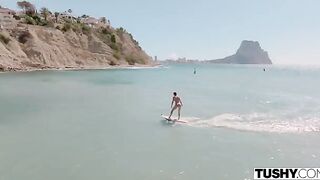 A vacation by the pool with a beautiful and rich girl