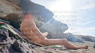 Two hot girls got caught by a pervert wanker on a nude beach