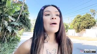 The girl did not resist and opened her mouth to the stranger's dick