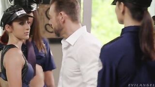 The first group sex experience of a young beautiful girl at the wedding party