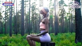 Girl was sucking cock of her neighbor in the forest