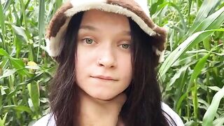 A guard caught a thief in the cornfield and fucked her