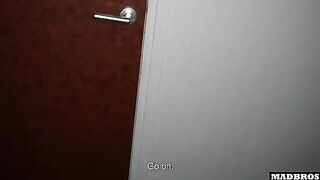 The Spanish girl invited us to the toilet for another intense session again