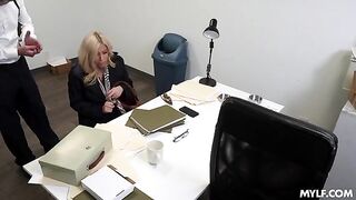 The boss doesn’t mind my marriage, but he still fucks me hard