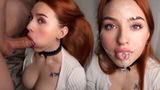 The man quickly fucked the girl with a skillful tongue
