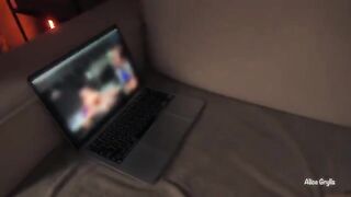 Watching porn on Pornhub made her so horny she gave it to me in the ass