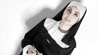 A nun breaks her vow of chastity and fucks like a slut in this intense scene