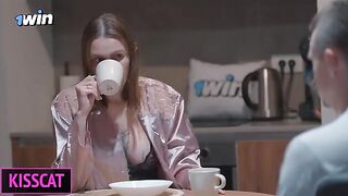 A man surprises his girlfriend with a blindfold and takes her for a passionate ride