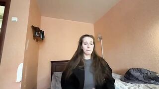A guy filmed his huge cock with a red-haired beauty for the first time