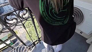 Her mouth is too small for his dick, he cum in her mouth anyway