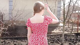 A hot blondie is always horny and in search of sex in the village