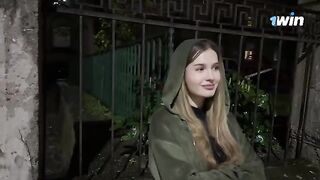 Busty beauty caught a robber and got fucked hard